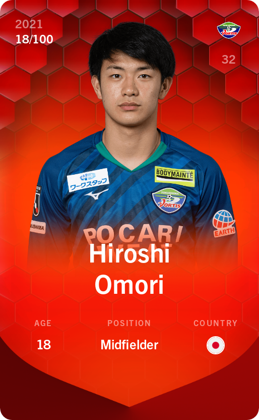 Sorare - Sorare Official - Hiroshi Omori 2021-22 • Rare 18/100 - NFT # 114615952640913394664985330445821737840406844589853909472412084833075552653720