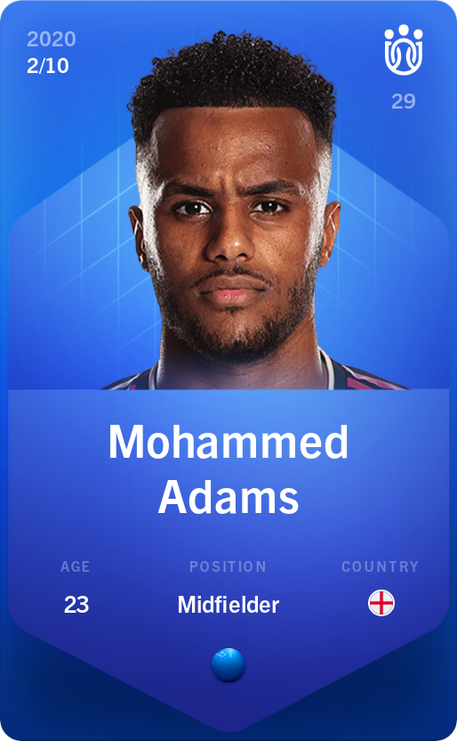 Sorare - Sorare Official - Mohammed Adams 2020-21 • Super Rare 2/10 - NFT # 98361879234830038464267973671707910826316671122956390573220559308014766891454