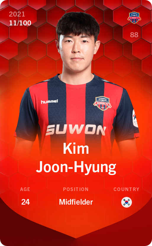 Sorare - Sorare Official - Kim Joon-Hyung 2021-22 • Rare 11/100 - NFT # 105484582107378956912263537800806284668034537428042210624075067635105829210837