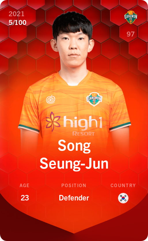 Sorare - Sorare Official - Song Seung-Jun 2021-22 • Rare 5/100 - NFT # 103505583745630992162642299683409129318886400702638624634562045681678062157490