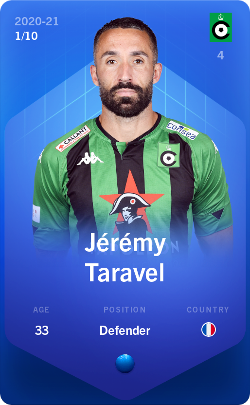 Sorare - Sorare Official - Jérémy Taravel 2020-21 • Super Rare 1/10 - NFT # 21914536648832233264111496016789185299583477526967852202016553928700470911370