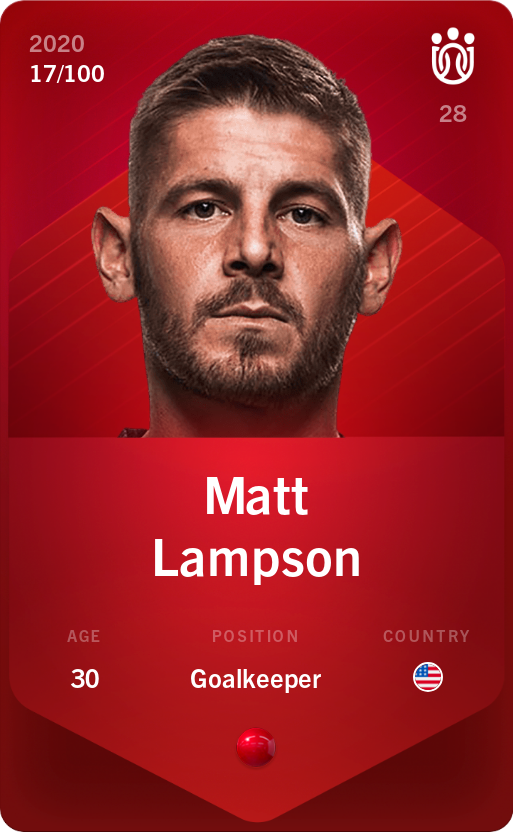 Sorare - Sorare Official - Matt Lampson 2020-21 • Rare 17/100 - NFT # 106970674626727900569021079301961046255165270960139401726196128026055449395491