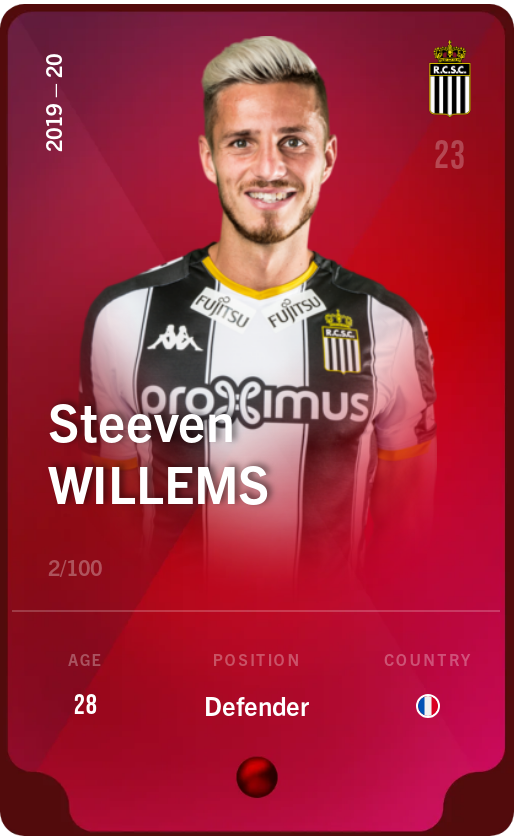 Sorare - Sorare Official - Steeven Willems 2019-20 • Rare 2/100 - NFT # 23146246764414948132194186192242349342834620767866279487541776723531255632445