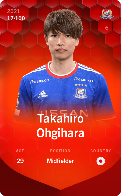 Sorare - Sorare Official - Takahiro Ohgihara 2021-22 • Rare 17/100 - NFT # 26879978279800344899496151756132955768557137124605028403195555643673489556317