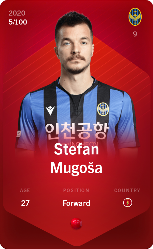 Sorare - Sorare Official - Stefan Mugoša 2020-21 • Rare 5/100 - NFT # 79683510075863902169055909935518710929457038310594759125698536296146047512673