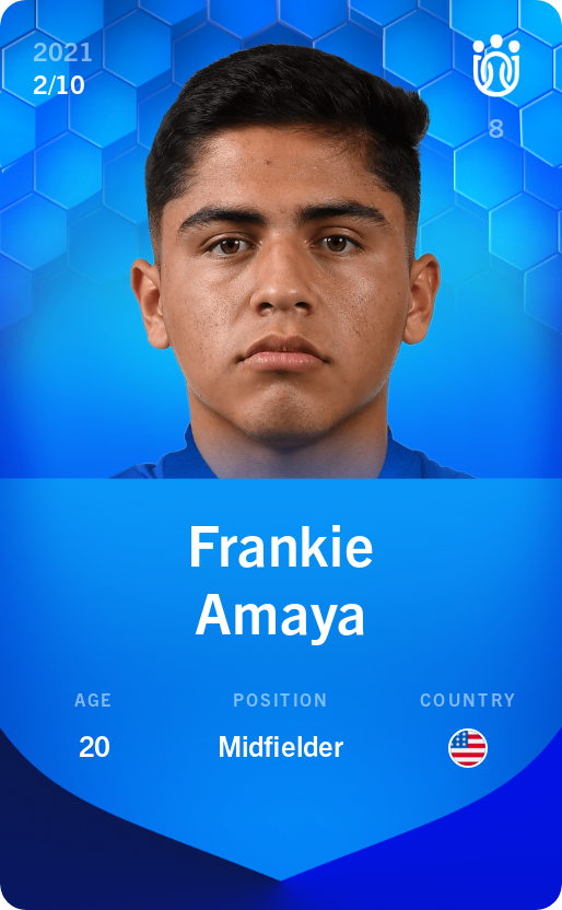 Sorare - Sorare Official - Frankie Amaya 2021-22 • Super Rare 2/10 - NFT # 87522675759822434968235093836284018182694749949747309360607411553745541100860