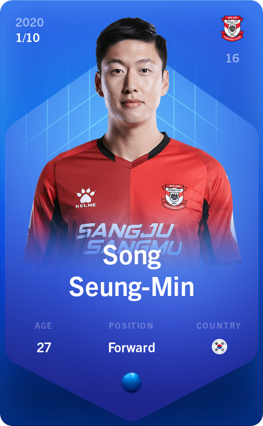 Sorare - Sorare Official - Song Seung-Min 2020-21 • Super Rare 1/10 - NFT # 9803421679014961294409572739386785265180170252567802802081892379396361208679