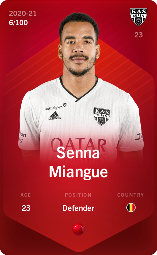 Sorare - Sorare Official - Senna Miangue 2020-21 • Rare 6/100 - NFT # 73899793935431320226412244779404128601942967851546434262718914298471622478812