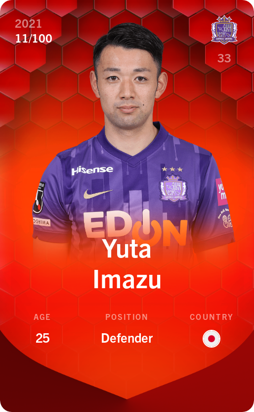 Sorare - Sorare Official - Yuta Imazu 2021-22 • Rare 11/100 - NFT # 7814914397286451519331452229924117219830037751688804294622847393530972901892