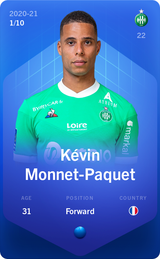 Sorare - Sorare Official - Kévin Monnet-Paquet 2020-21 • Super Rare 1/10 - NFT # 110649151133332293496634995730577739961744631806346774554801857643519434172947