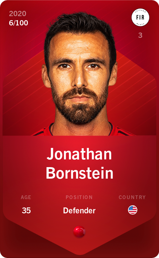 Sorare - Sorare Official - Jonathan Bornstein 2020-21 • Rare 6/100 - NFT # 80750286423919650665210038029530332048233139329376445115042389923552418204776