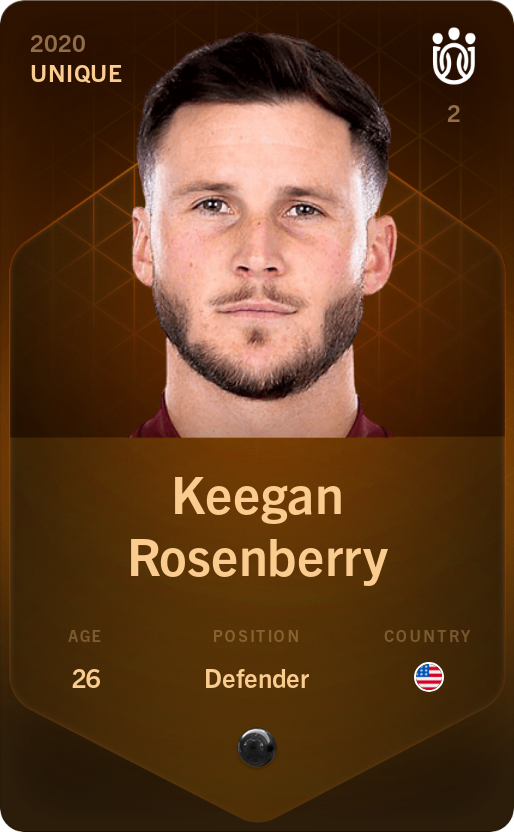 Sorare - Sorare Official - Keegan Rosenberry 2020-21 • Unique - NFT # 115706174198172919321004973779057320275180494799468486741520184480201657085757