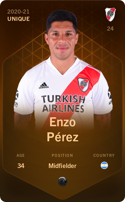 Sorare - Sorare Official - Enzo Pérez 2020-21 • Unique - NFT # 42507739478767986675218199286501724805256096416166613498050459671260843578903
