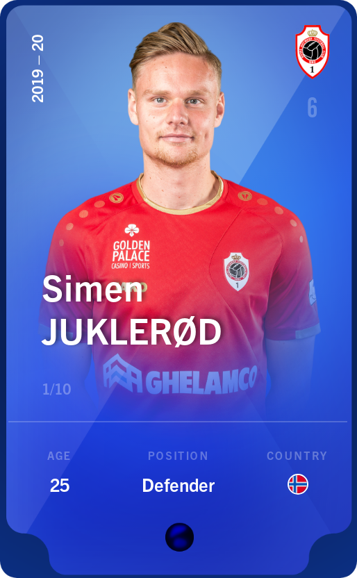 Sorare - Sorare Official - Simen Juklerød 2019-20 • Super Rare 1/10 - NFT # 35586363620444431597641701807732296414827037935103298623546178995924777792958