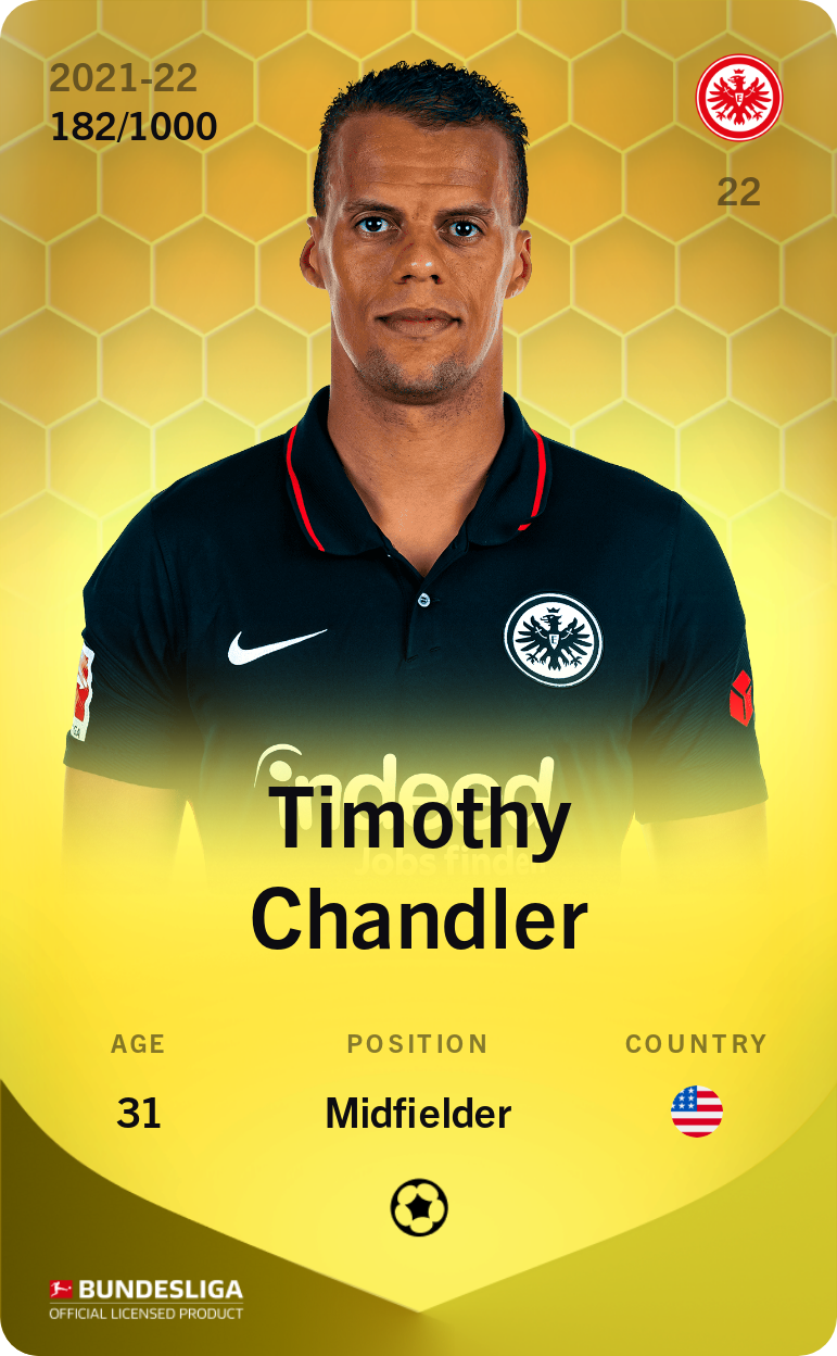 Sorare - Sorare Official - Timothy Chandler 2021-22 • Limited 182/1000 - NFT # 61171889961330155259484855590611973486335297610668065715717014090204553795949