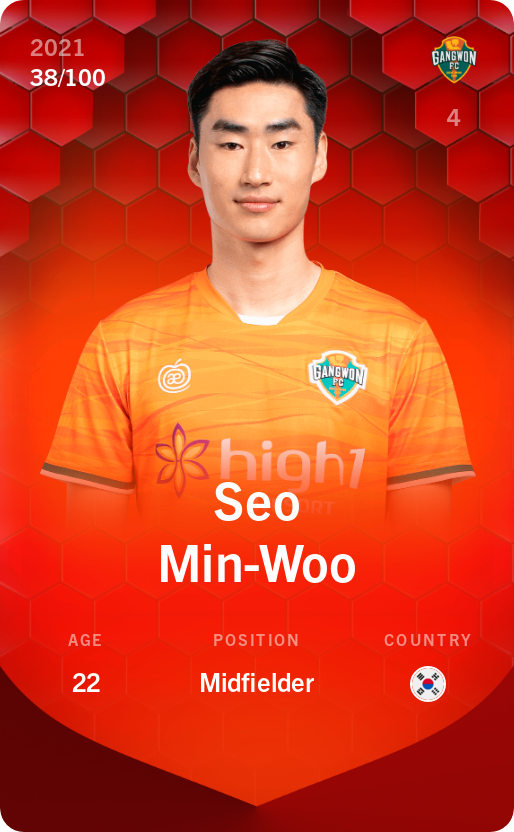 Sorare - Sorare Official - Seo Min-Woo 2021-22 • Rare 38/100 - NFT # 76941514294669105414455725409537768995982398254616787542430945989245509912436