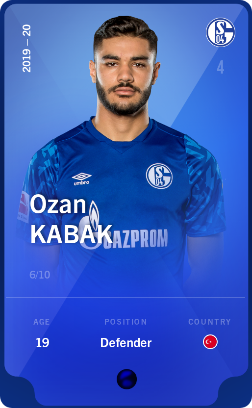 Sorare - Sorare Official - Ozan Kabak 2019-20 • Super Rare 6/10 - NFT # 101659946247018856422106197749446317095394881358897603092403544144495744019475