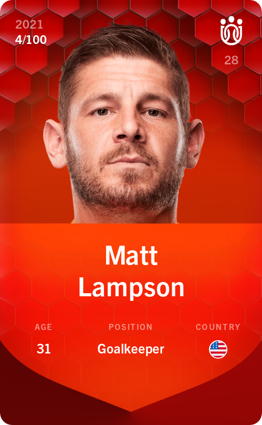 Sorare - Sorare Official - Matt Lampson 2021-22 • Rare 4/100 - NFT # 51817103910282614271779508325757021683991022904899954194646508226960155653756