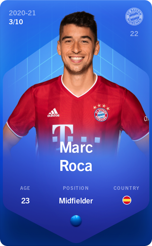 Sorare - Sorare Official - Marc Roca 2020-21 • Super Rare 3/10 - NFT # 72086407194437735056026630213612425270163765353028124741887497580505013859023