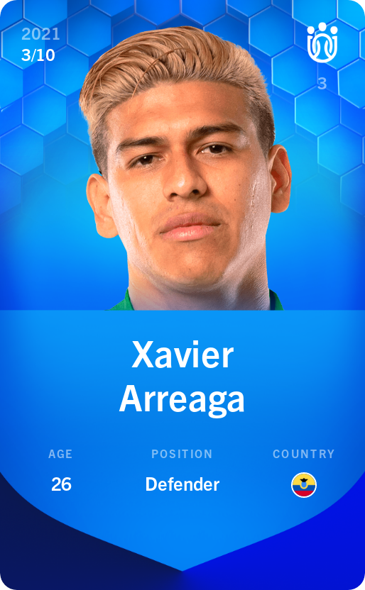 Sorare - Sorare Official - Xavier Arreaga 2021-22 • Super Rare 3/10 - NFT # 51572213850124566157267182572784769063165076129586066539777042996172259786289