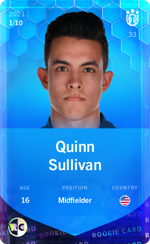 Sorare - Sorare Official - Quinn Sullivan 2021-22 • Super Rare 1/10 - NFT # 86520930842878153696695459352208044522166962306313269521573764877138527469336