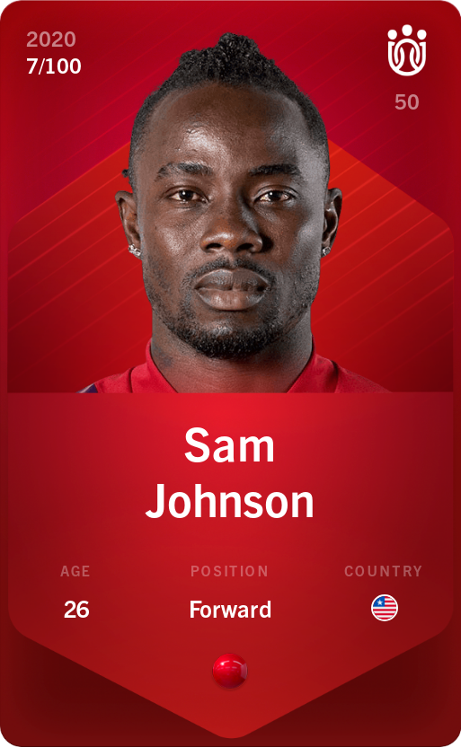 Sorare - Sorare Official - Sam Johnson 2020-21 • Rare 7/100 - NFT # 70569298803784260470642840286396639552814857167688973472729285791025162711691