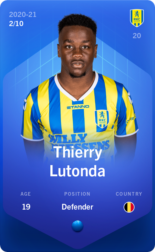 Sorare - Sorare Official - Thierry Lutonda 2020-21 • Super Rare 2/10 - NFT # 75008488011617167035220304327910348202272827760763537830504600452068820109915