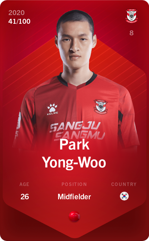 Sorare - Sorare Official - Park Yong-Woo 2020-21 • Rare 41/100 - NFT # 9371051919620293912886853461562969928938144358536441505182242183721273551786