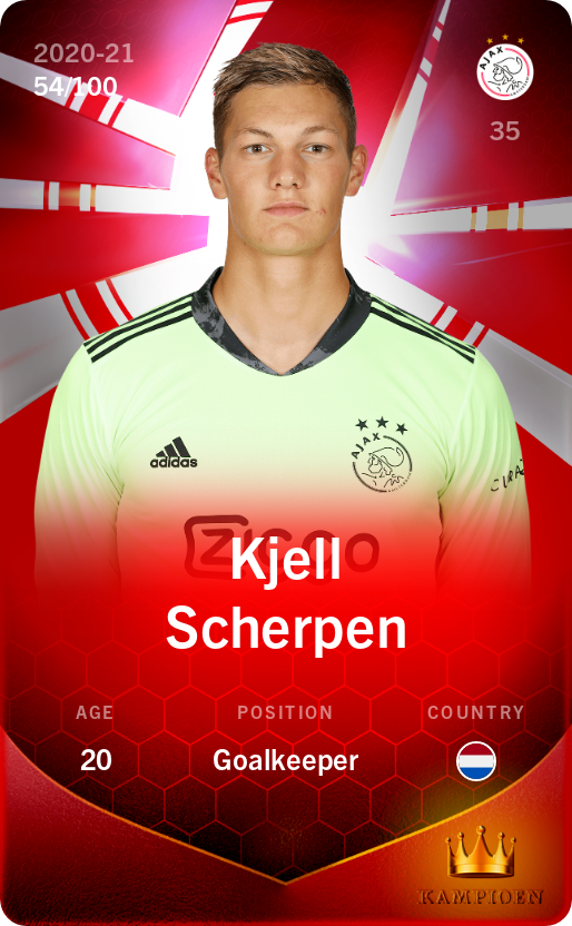 Sorare - Sorare Official - Kjell Scherpen 2020-21 • Rare 54/100 - NFT # 77790592450113138227717599849896104737182158781957528519756913475999867957911
