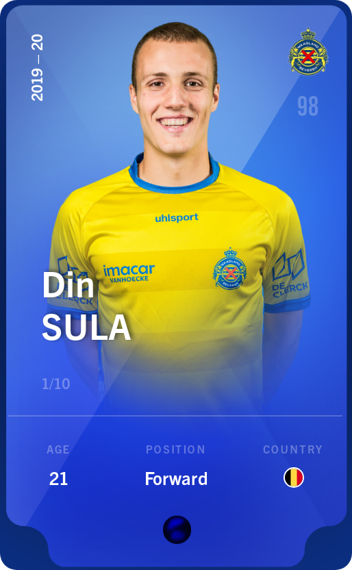 Sorare - Sorare Official - Din Sula 2019-20 • Super Rare 1/10 - NFT # 36334483676100767881295685022166838482844271864754925055515813441233637936574