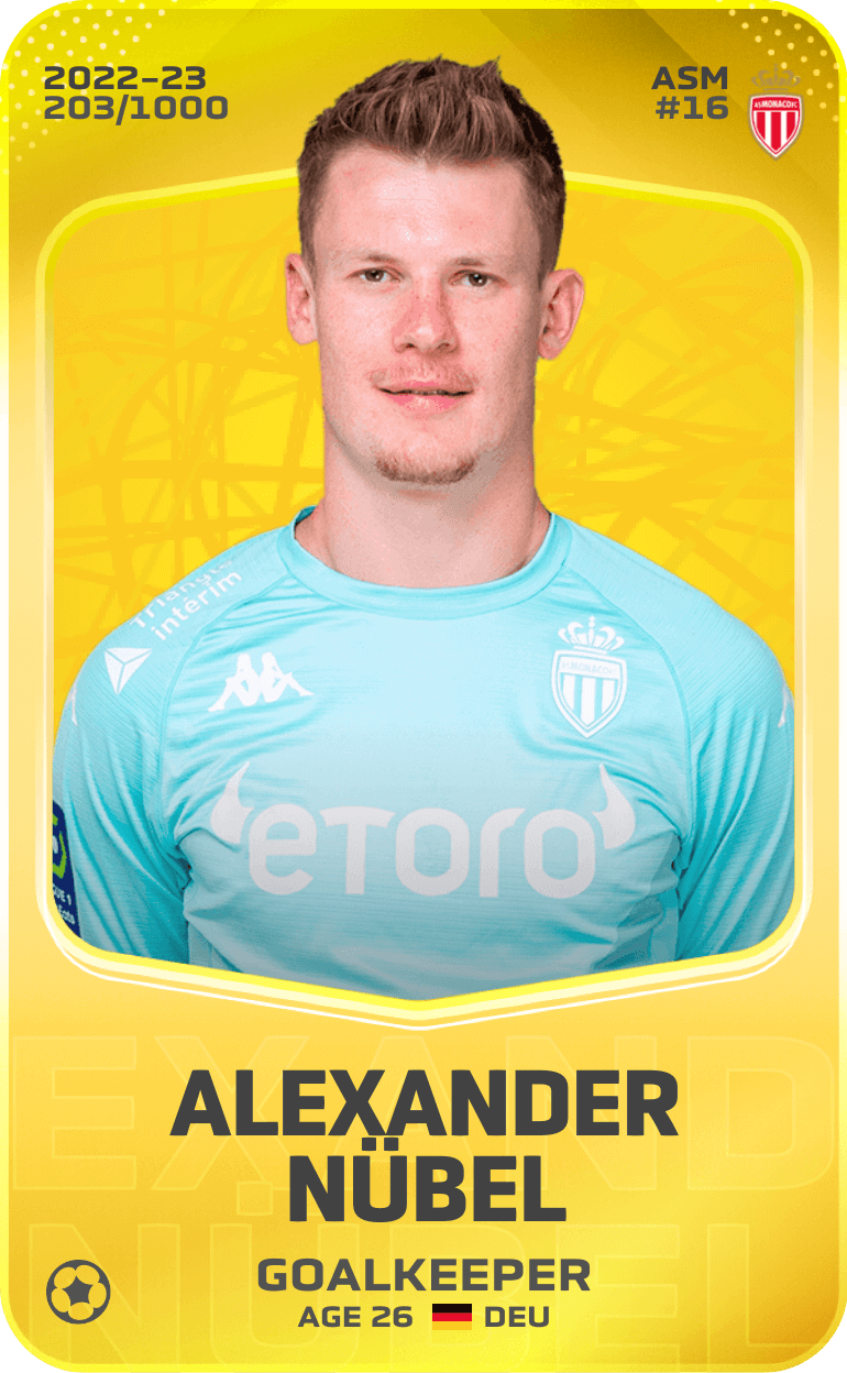 Alexander Nübel 2022-23 • Limited 203/1000