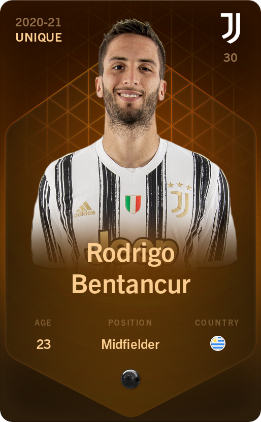 Sorare - Sorare Official - Rodrigo Bentancur 2020-21 • Unique - NFT # 68693346572724139642958980279130291212172503696825378191271397250642453525916