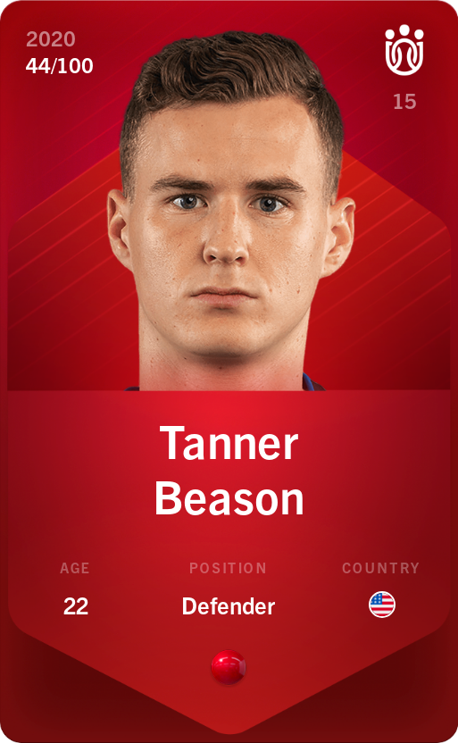 Sorare - Sorare Official - Tanner Beason 2020-21 • Rare 44/100 - NFT # 18917215962094045430668076390751794539533059278891312999689841331968992475403