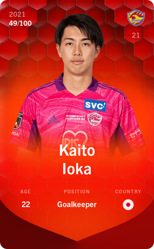 Sorare - Sorare Official - Kaito Ioka 2021-22 • Rare 49/100 - NFT # 94988942384603793085992114786843873198194765856573388571939917023237664662654