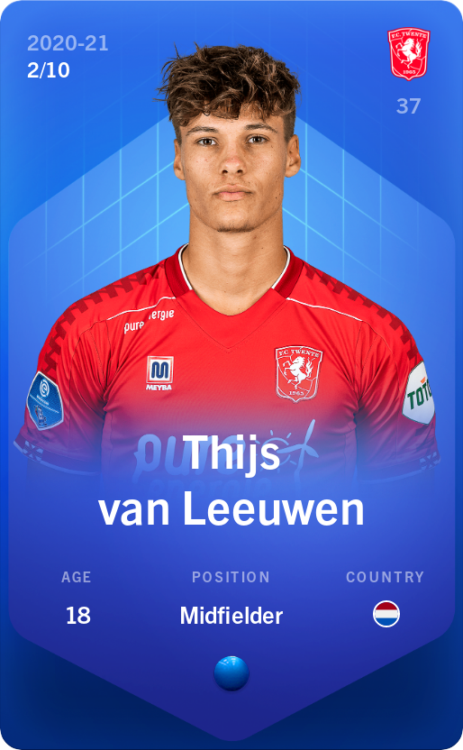 Sorare - Sorare Official - Thijs van Leeuwen 2020-21 • Super Rare 2/10 - NFT # 67592353493054818885619421108562198463563173565157773420229128261985581811513
