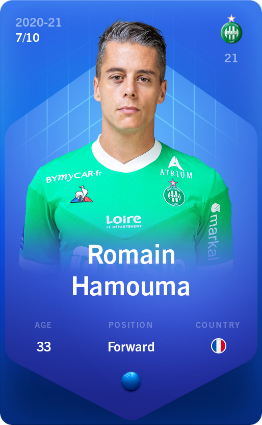 Sorare - Sorare Official - Romain Hamouma 2020-21 • Super Rare 7/10 - NFT # 90503988701824897209197110306903660362406098345844351453456544329118866183416