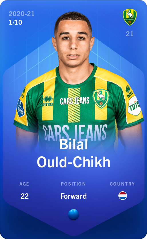 Sorare - Sorare Official - Bilal Ould-Chikh 2020-21 • Super Rare 1/10 - NFT # 54731159094370812574276818368883862815389640193759645146530399931869472721994