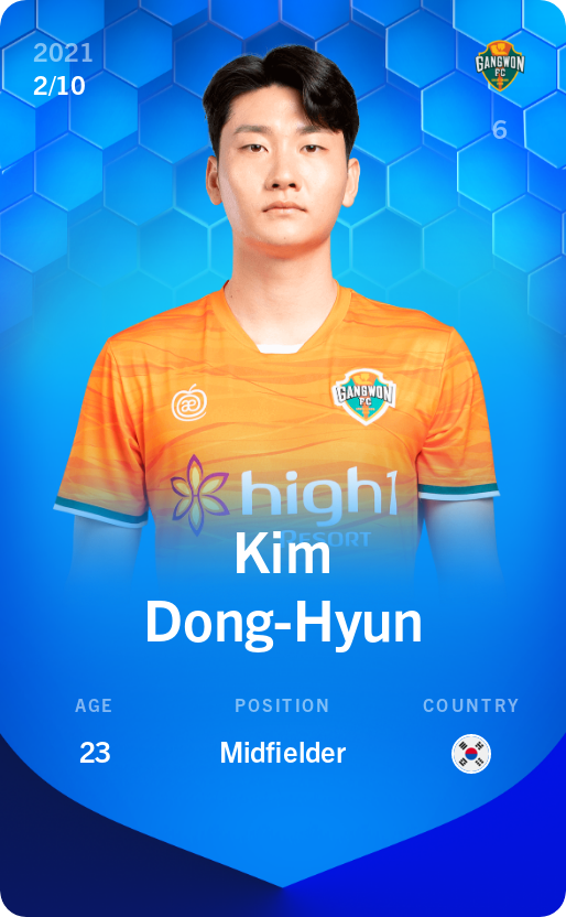 Sorare - Sorare Official - Kim Dong-Hyun 2021-22 • Super Rare 2/10 - NFT # 33234280580314246299546163305481553628588059581878239253704771294924763291189