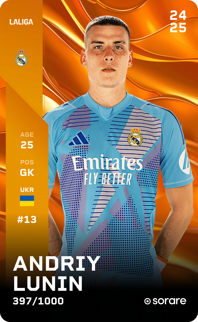 Andriy Lunin 2024-25 • Limited 397/1000