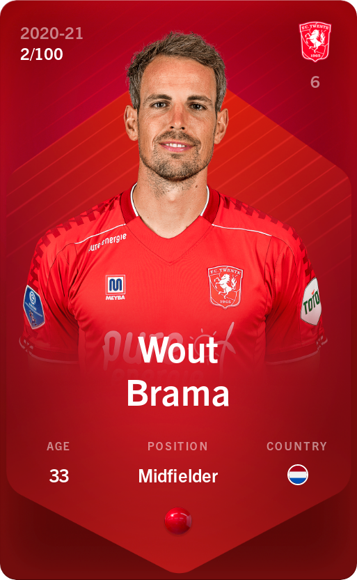 Sorare - Sorare Official - Wout Brama 2020-21 • Rare 2/100 - NFT # 57273008686924416779364419621140040524226539024454648264378842369456463358496