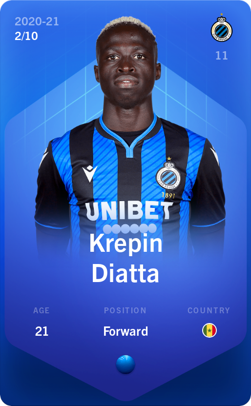 Sorare - Sorare Official - Krepin Diatta 2020-21 • Super Rare 2/10 - NFT # 93941353495594595488100260879998707215072196658846571303281675080202445373174