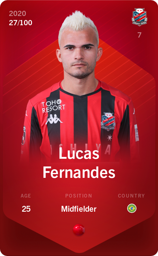 Sorare - Sorare Official - Lucas Fernandes 2020-21 • Rare 27/100 - NFT # 80790325797217529264936287142951190193645754027805164251080584179507219592722