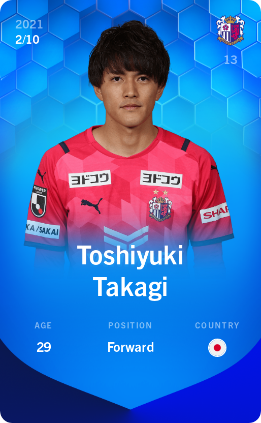 Sorare - Sorare Official - Toshiyuki Takagi 2021-22 • Super Rare 2/10 - NFT # 71632071328824548983675610663092426359983963122945851177454345746082157165638