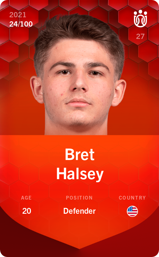 Sorare - Sorare Official - Bret Halsey 2021-22 • Rare 24/100 - NFT # 23690963915848564378994922643286013140143480927729380634479401786737308072449
