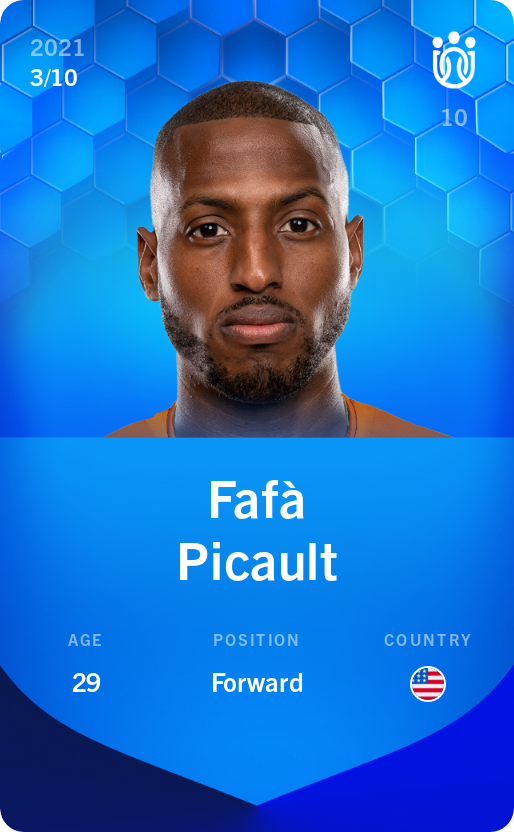 Sorare - Sorare Official - Fafà Picault 2021-22 • Super Rare 3/10 - NFT # 59847687615040838442892868652721219555557876984061581809805318665108010316092