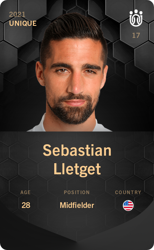 Sorare - Sorare Official - Sebastian Lletget 2021-22 • Unique - NFT # 103026595974110420395380683086155097700803933127431043184846196708782958705086