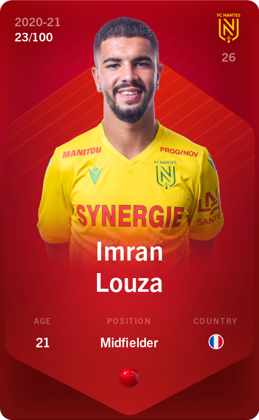 Sorare - Sorare Official - Imran Louza 2020-21 • Rare 23/100 - NFT # 11703067387282106907193602009676484690605471528205981056383696117778131684601