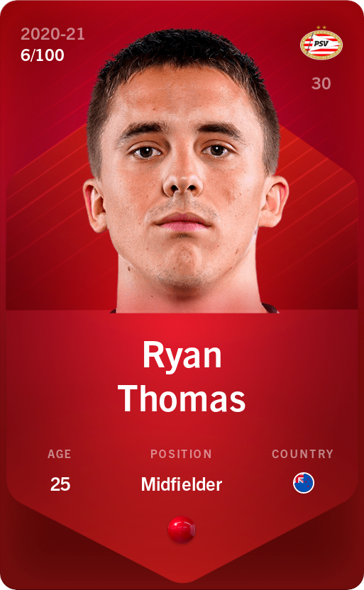 Sorare - Sorare Official - Ryan Thomas 2020-21 • Rare 6/100 - NFT # 84807601142889465950203359750690374150758900265311769996650643780762862373403