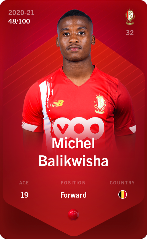Sorare - Sorare Official - Michel Balikwisha 2020-21 • Rare 48/100 - NFT # 108660650383534159692699606350963023614911185806067864612748750242748800482541