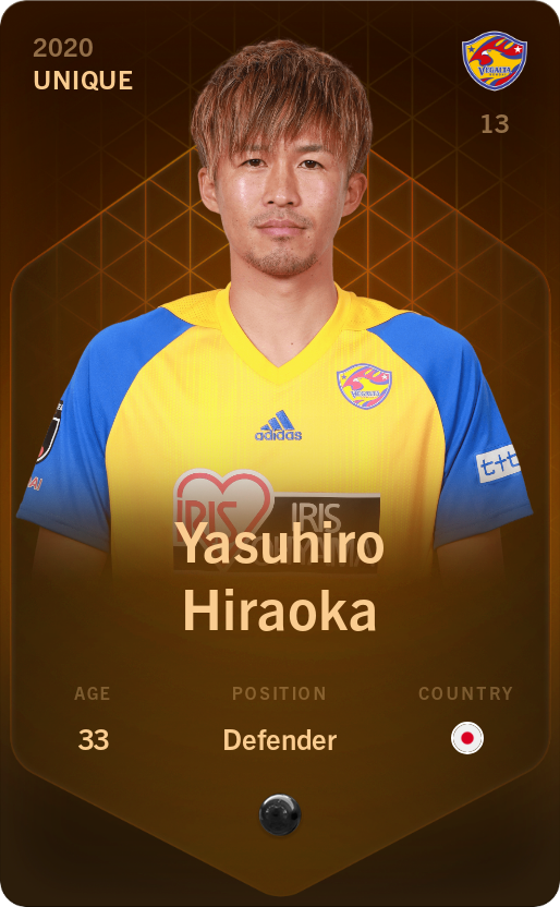 Sorare - Sorare Official - Yasuhiro Hiraoka 2020-21 • Unique - NFT # 90978960442782010677481547341754315153257577909738851956362795927682623034799